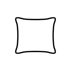 Pillow icon vector. Pillow sign and symbol. Comfortable fluffy pillow