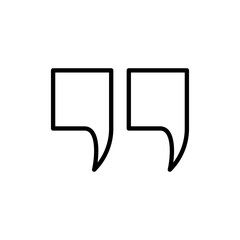 Quote icon vector. Quotation mark sign and symbol