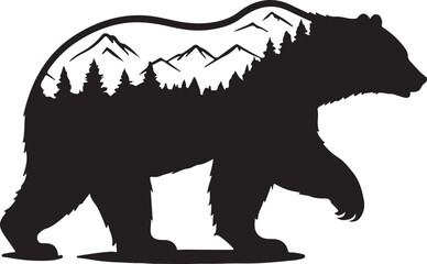 silhouette of a bear