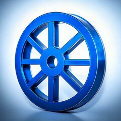 Obraz premium 青い歯車