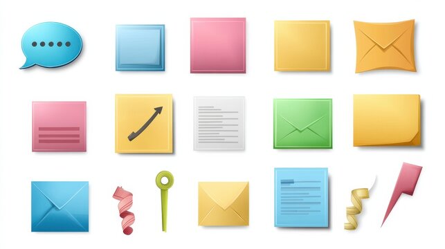 To-do sticker. Vector to-do list, reminder, goal memo, note sticker, weekly daily planner icon set isolated on white. Vector speech bubble chat window, tape, arrow, paper page sheet shape illustratio