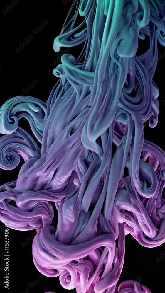 Aufkleber dynamic swirls of purple and teal gradients creating an abstract flowing design