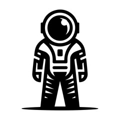 Minimalist Astronaut Icon Vector with a Sleek and Modern Design