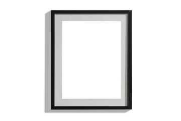 Vertical photo frame isolated on transparent background. PNG