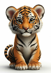 Obraz premium Adorable Baby Tiger Cub Cute Wildlife Wild Cat Kitten