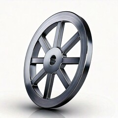 Fototapeta premium 銀色の車輪
