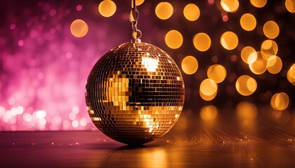 Obraz premium Disco Ball with Blurry Lights