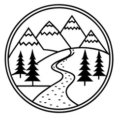 Obraz premium Adventure Trails: Vector Art Illustration
