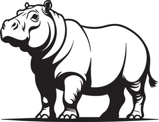 silhouette of a rhinoceros