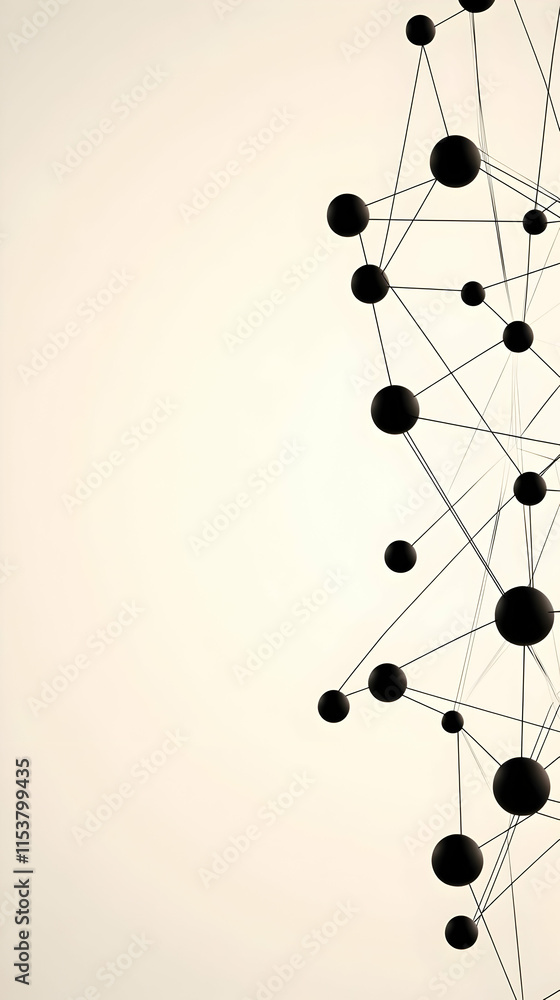 Poster abstract background image: network nodes