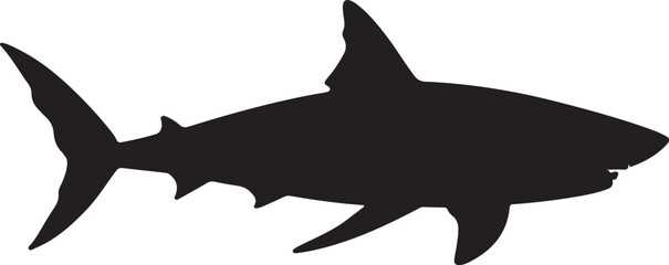 silhouette of shark