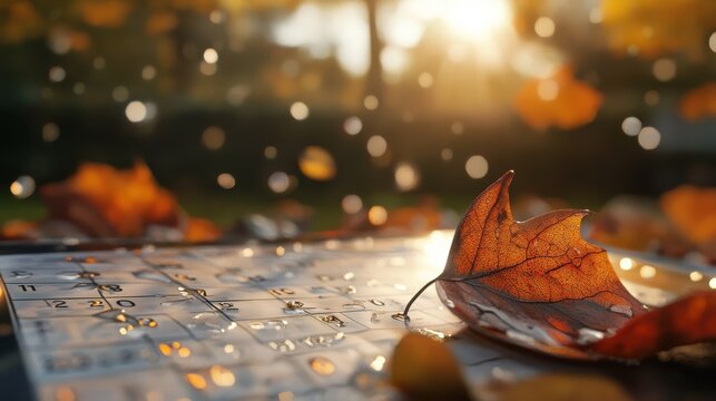 Page of the annual monthly calendar - November 2024