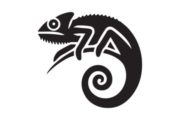 Nature Inspired Chameleon Silhouette for Eco Conscious Designs
