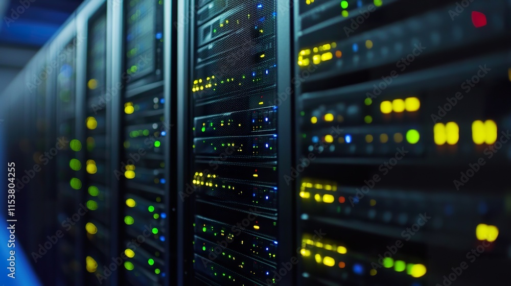 Aufkleber a dynamic shot of a cloud hosting service seamlessly distributing traffic across global servers