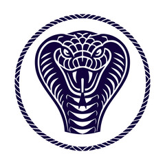 modern style viper snake head logo.
