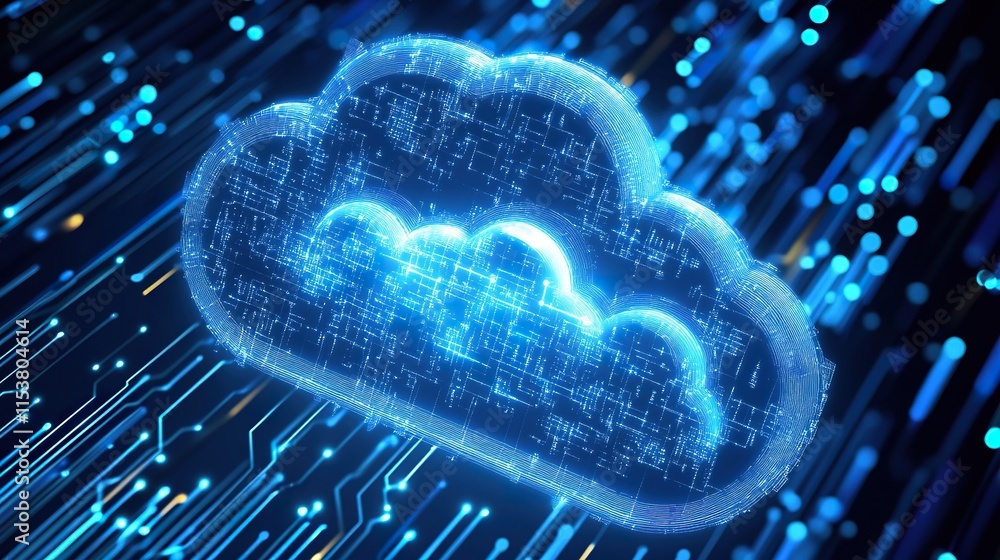 Poster a futuristic representation of global connectivity enabled by diversified cloud-based services for e