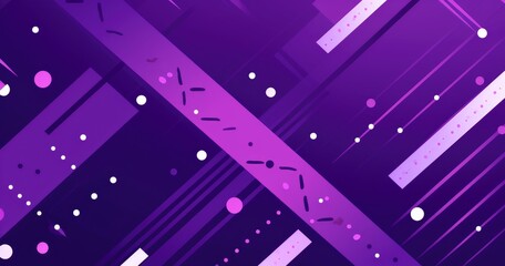 Abstract purple geometric design with lines and circles, ideal for backgrounds or digital art.