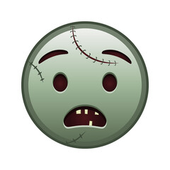 Anguished face Large size of zombie halloween emoji