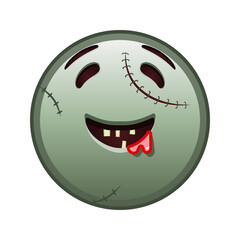 Drooling face Large size of zombie halloween emoji