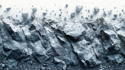 Gray stone texture background.  Rough, rocky surface with small fragments.