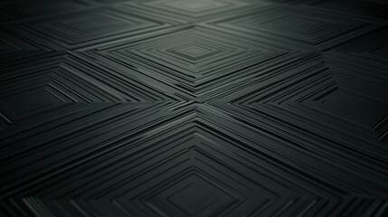 Dark geometric pattern, abstract, 3D rendered texture.