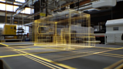 Fototapeta premium Augmented Reality in Aerospace Materials Laboratory
