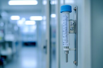 room thermometer to control room temperature, laboratory room temperature controller, side view