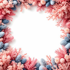 Obraz premium Coral border frame copy space area