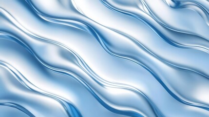 Obraz premium abstract chrome wave pattern background with metallic reflective surface and dynamic 3d movement, modern design element