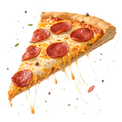 Pizza slice flying on png