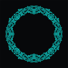 frame engraved floral vector element decoration