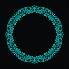 frame engraved floral vector element decoration