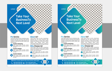 Flyer Design...A bundle of 2 templates of different colors a4 flyer template, abstract business flyer and creative design, publication, cover page.