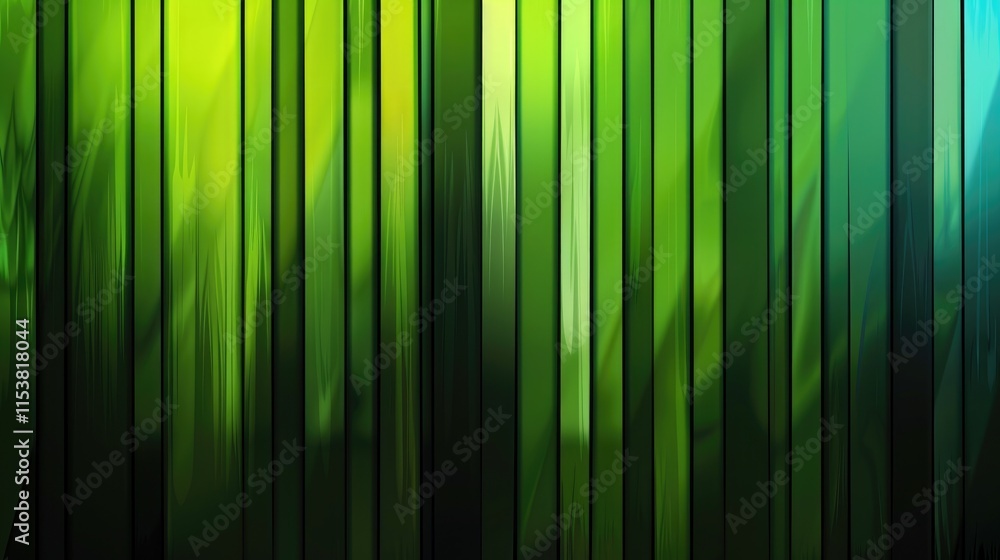 Poster a vibrant abstract representation of a forest with vertical lines and gradient colors.