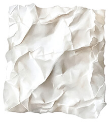 Obraz premium PNG White paper background crumpled art.