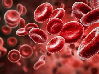 Red Cells Transitioning into Oxygen Molecules in Conceptual Scientific