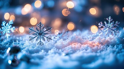 Winter wonderland celebration snowy landscape festive decor nighttime glow holiday spirit