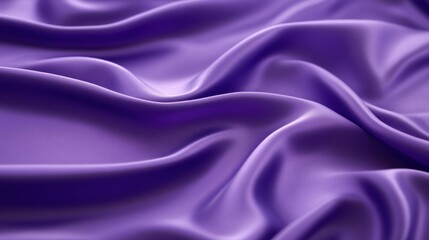 Fototapeta premium Draped purple silk fabric with soft waves and folds.