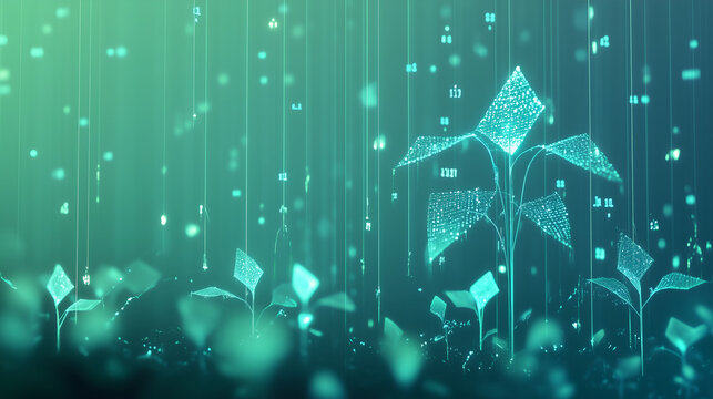 Digital rain nurturing virtual ecosystem