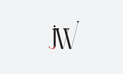 JW, WJ, W, J Abstract Letters Logo Monogram