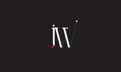 JW, WJ, W, J Abstract Letters Logo Monogram