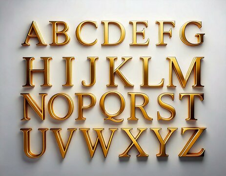 金色のアルファベット