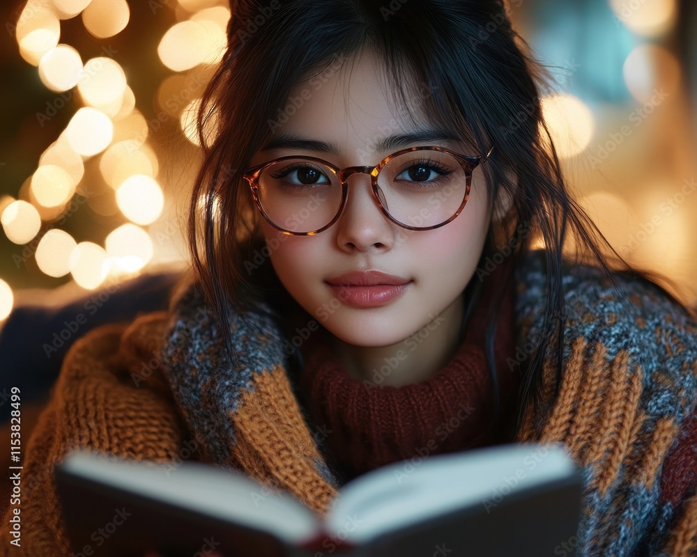 Poster discover the art of effective study with a student nestled in a cozy corner, notebook in hand and co