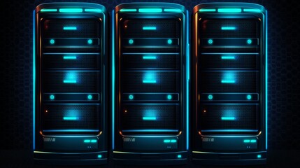Futuristic server deployment in modern design