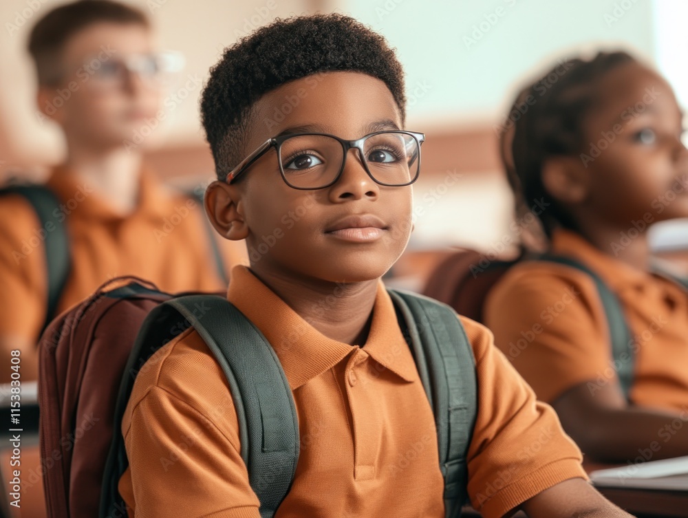 Poster explore educational concepts with an enthusiastic teacher fostering student-led discussions, creatin