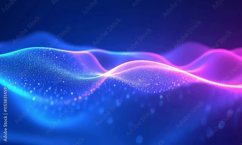 Poster abstract blue background with flowing smoke and fractal wavesabstract blue background with flowing s