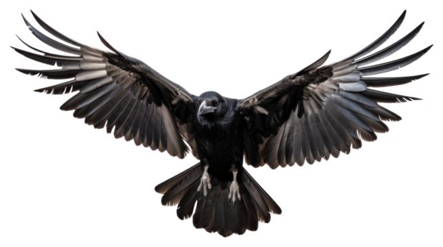 PNG Raven flying animal bird