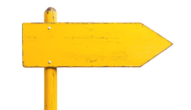 Naklejki rustic yellow wooden signpost guide board, street sign board, cutout png