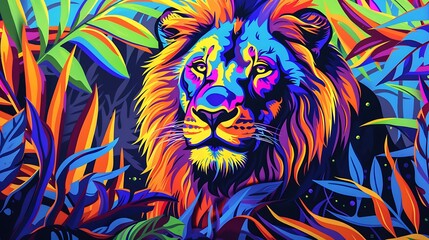 lion in jungle