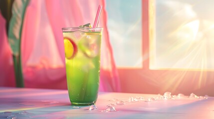 Air Mata kucing drink isolated on a soft background